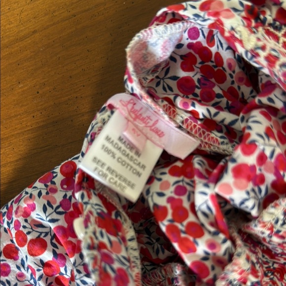 100% cotton smocked neck Floral Sleeveless Kids Dress - Picture 5 of 5